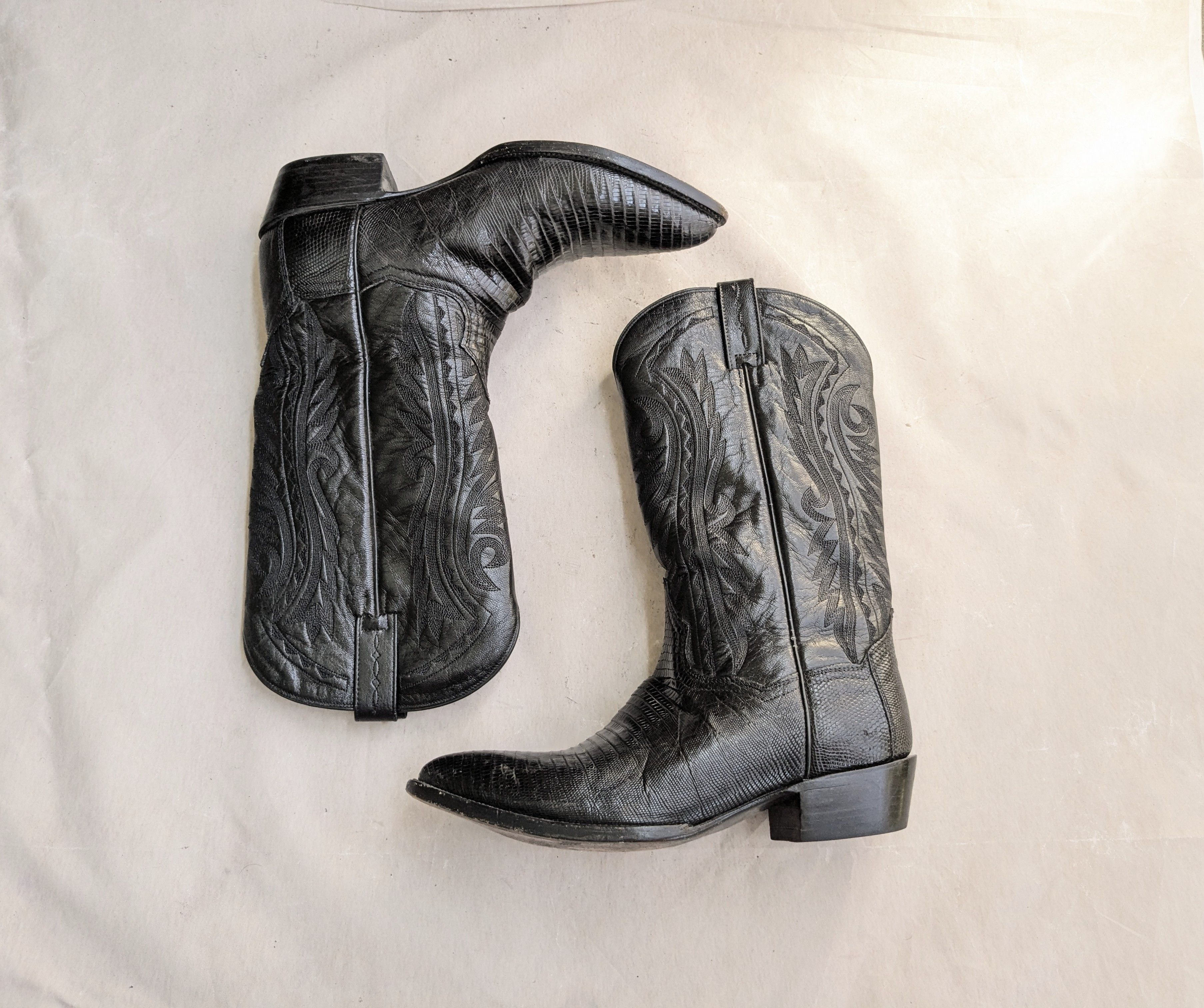 Dan Post Dan Post Cowboy Boots Lizard Black 10.5 D USA Western Size US 10.5 / EU 43-44 - 1 Thumbnail