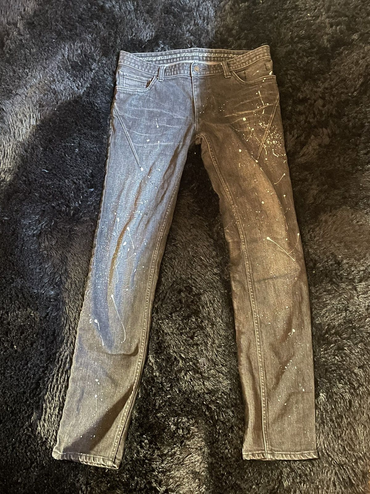 Number (N)ine Number Nine Paint Splatter Denim | Grailed