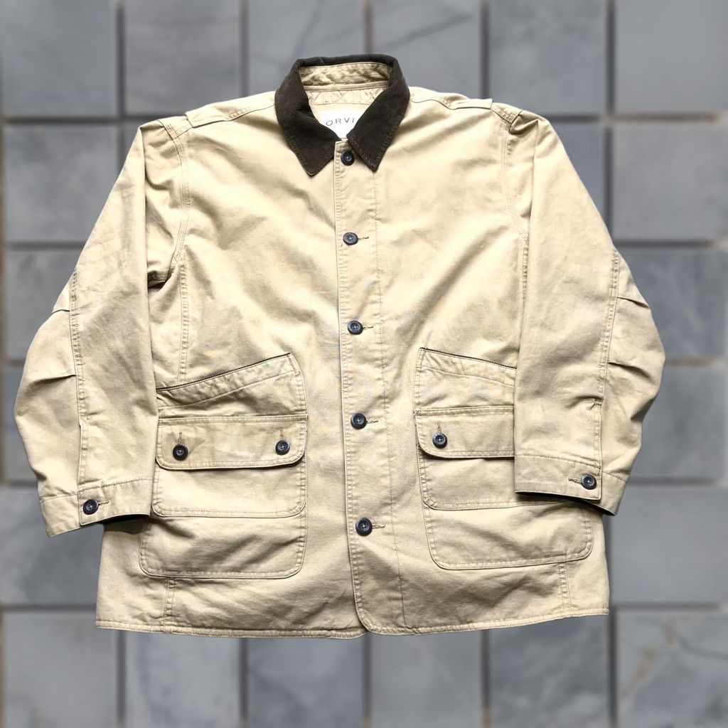 Orvis Orvis Jacket Mens XL Beige Canvas Quilted Field Military Lined Pockets Size US XL / EU 56 / 4 - 1 Thumbnail