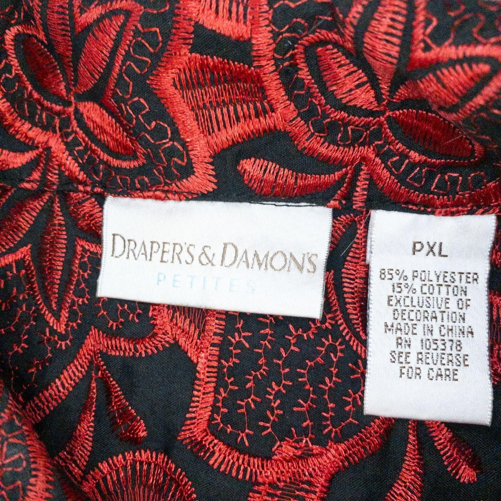 Other Drapers & Damons Black Red Jacket Womens XLarge Petite Size L / US 10 / IT 46 - 11 Thumbnail