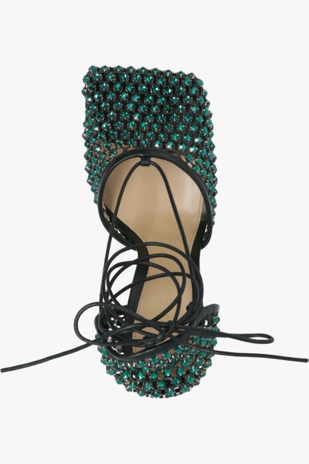 Bottega Veneta o1n1vont0924 Stretch Sandal Fabric Leather in Inkwell Size US 10.5 / IT 40.5 - 6 Thumbnail