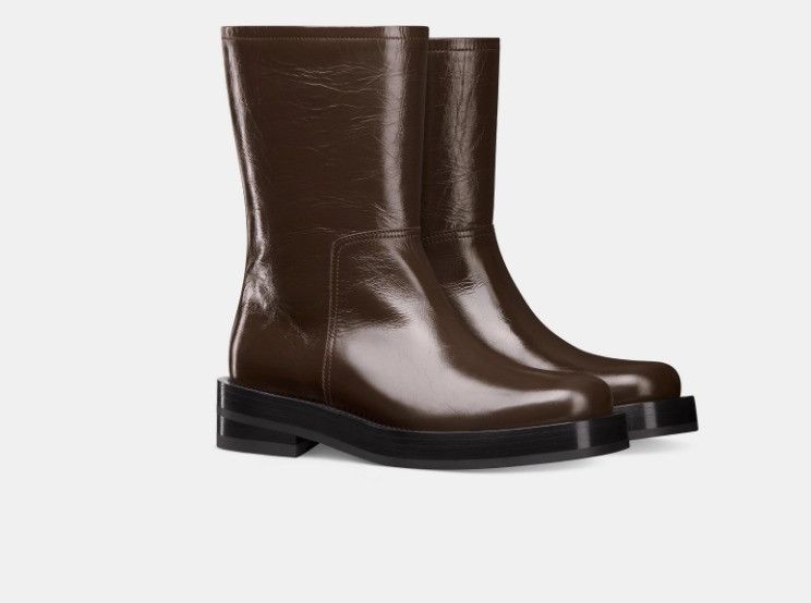Dior o1w1db11224 Crinkled Calfskin Carlo Boots in Brown Size US 12 / EU 45 - 2 Thumbnail