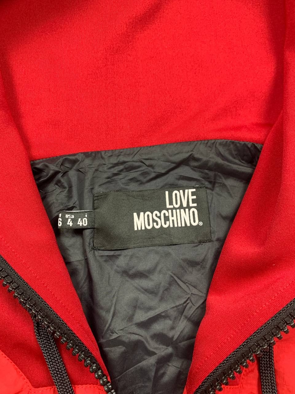 Moschino Moschino cropped red hooded womens jacket Size 4US Size S / US 4 / IT 40 - 3 Thumbnail