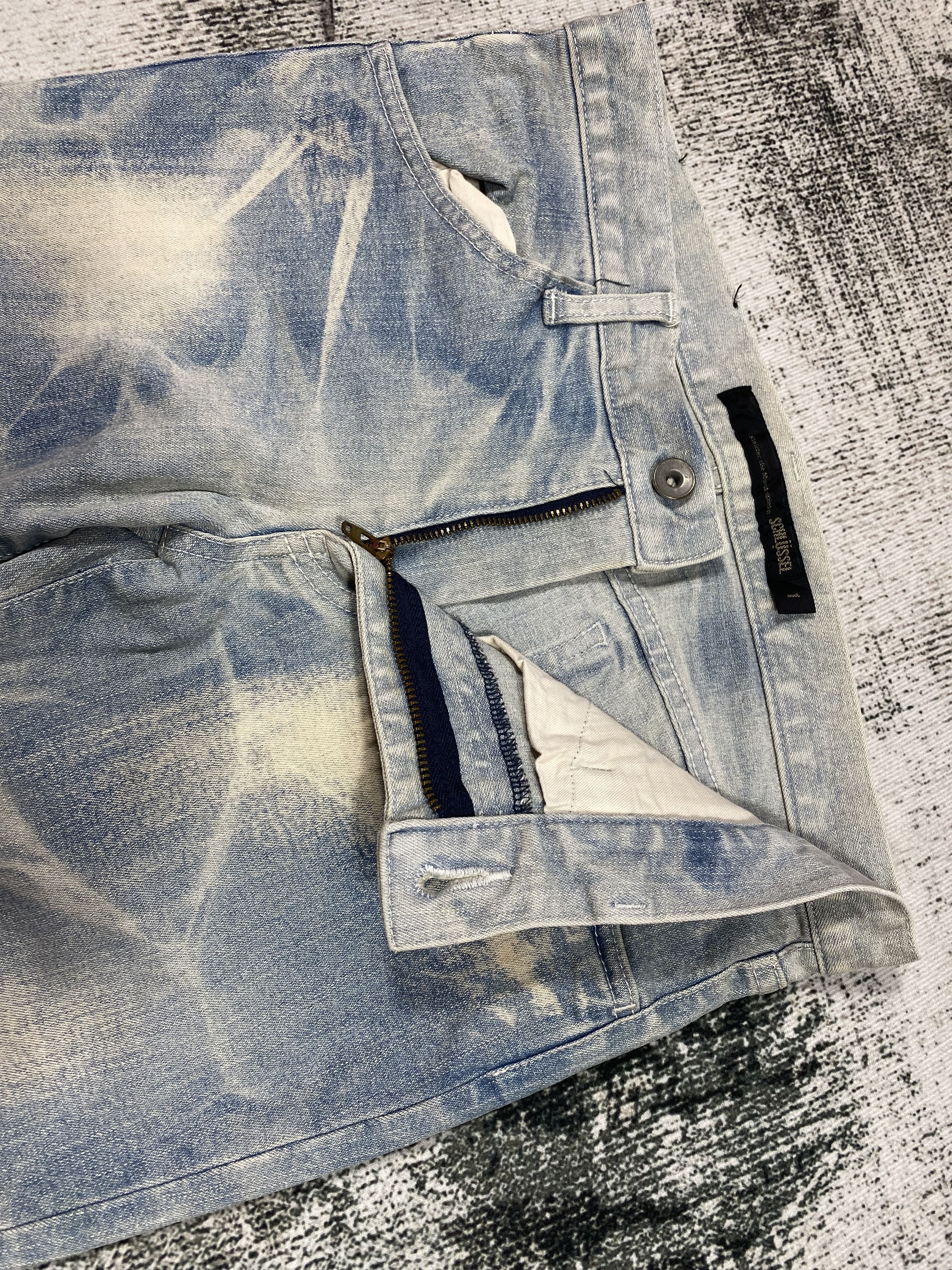 Schlussel SICKS💥Low rise Slim Flared Bootcut Lightning Distressed Size US 30 / EU 46 - 7 Thumbnail