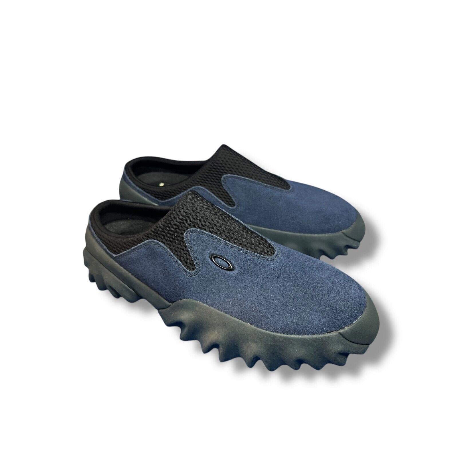 Oakley Factory Team Chop Saw Mule Navy Suede Shoes 9.5 New