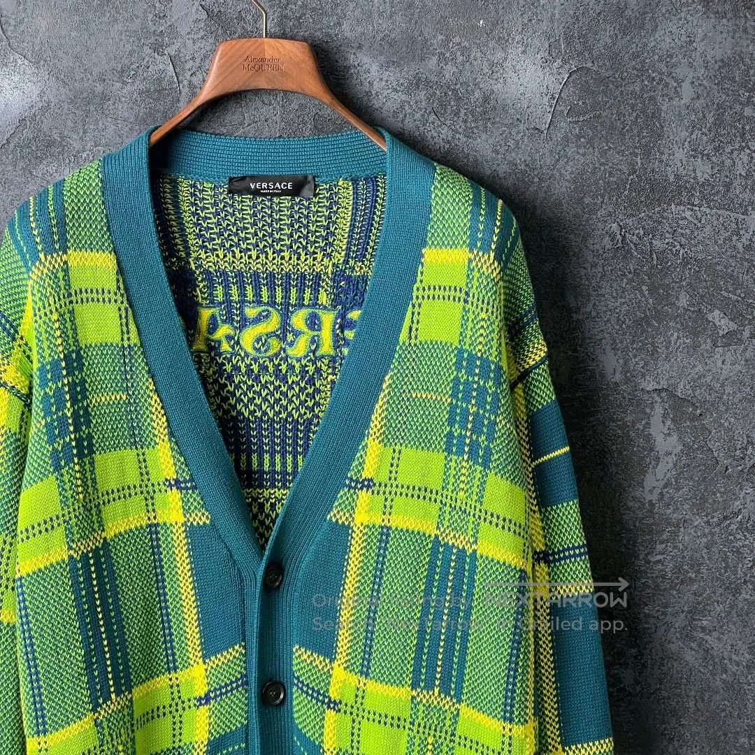 Versace VERSACE Letter Embroidery Cotton Cardigan. Size US S / EU 44-46 / 1 - 3 Thumbnail