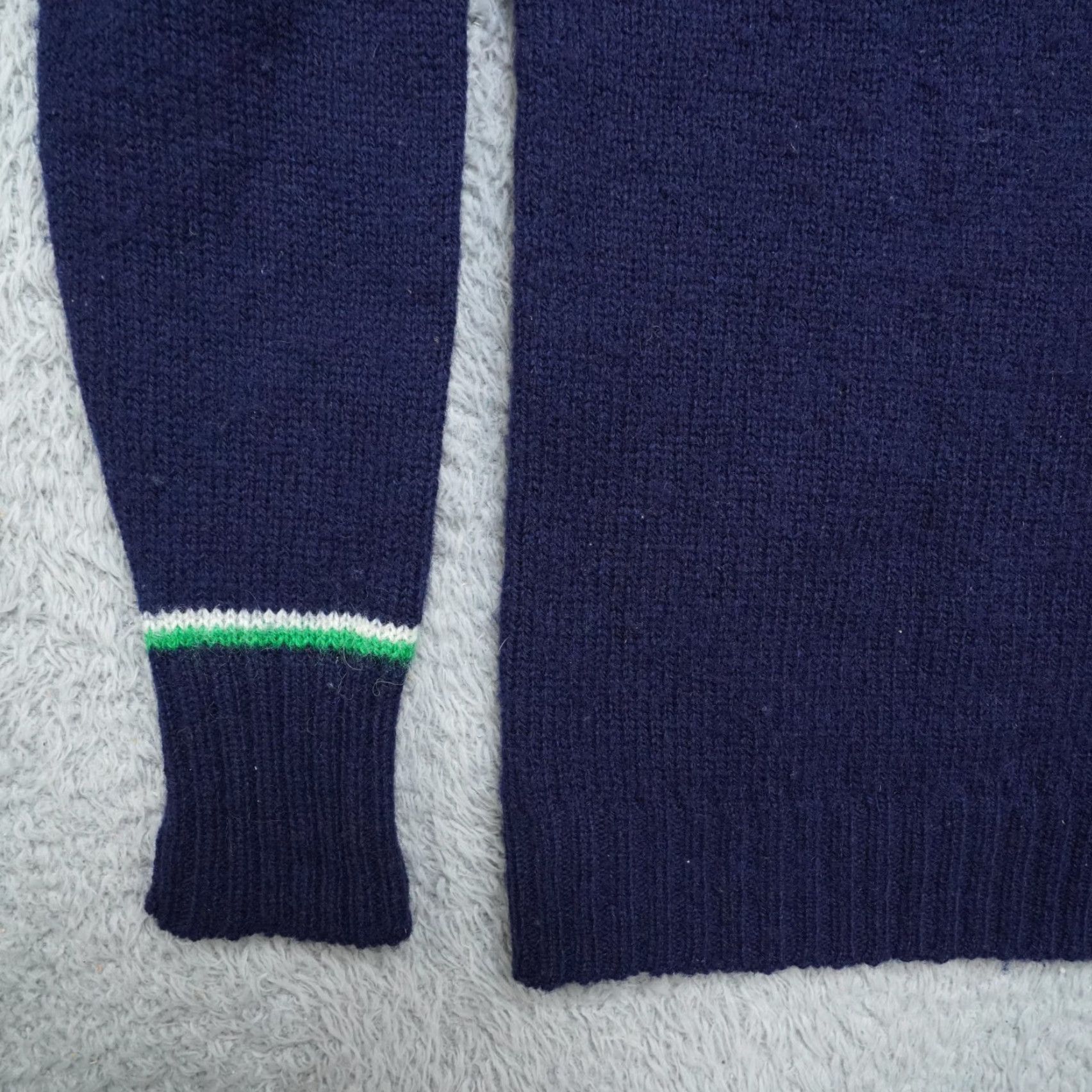 Vintage VINTAGE Point Of View Sweater Shirt Unisex Adults Knit Wool Blue 80s 90s Cable V-Neck Long Sleeve Pullover Medium M Size M / US 6-8 / IT 42-44 - 6 Thumbnail