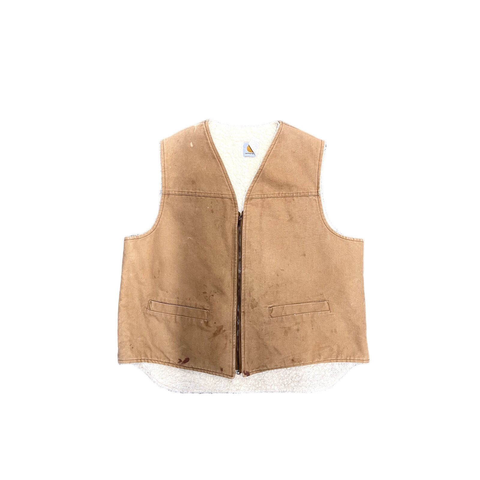 Carhartt Vintage Carhartt Sherpa Lined Brown Vest Sz XXL Size US XXL / EU 58 / 5 - 1 Thumbnail