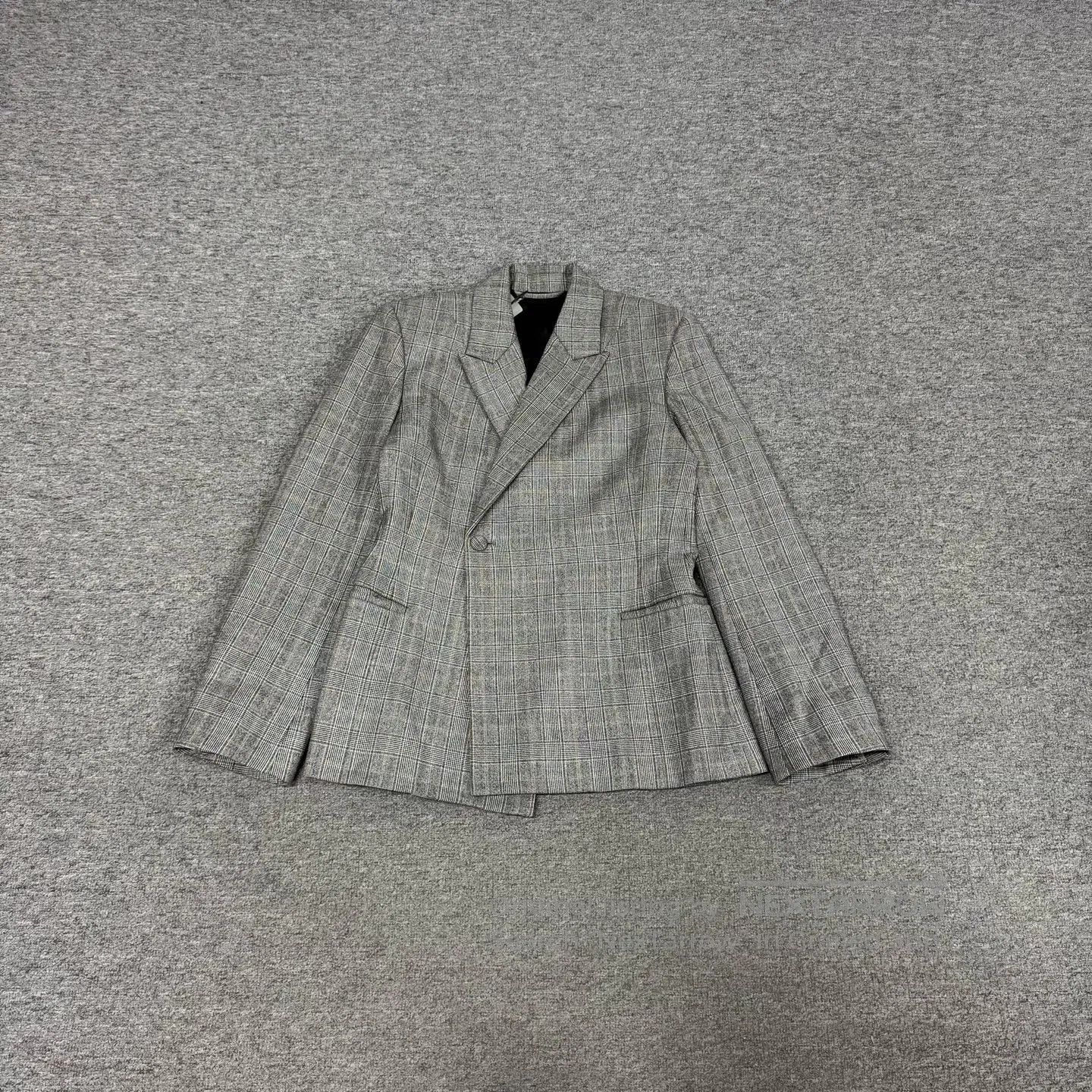 Balenciaga Balenciaga Gray checkered suit jacket| Size 36R - 1 Thumbnail