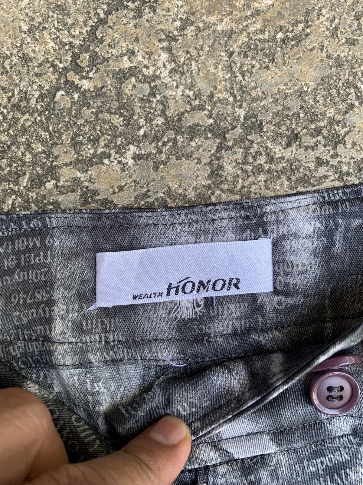 Hysteric Glamour × If Six Was Nine × Japanese Brand 2000s Whealth Honor Poem Smoky Graphic Flared bootcut Pants Size 29" - 10 Thumbnail