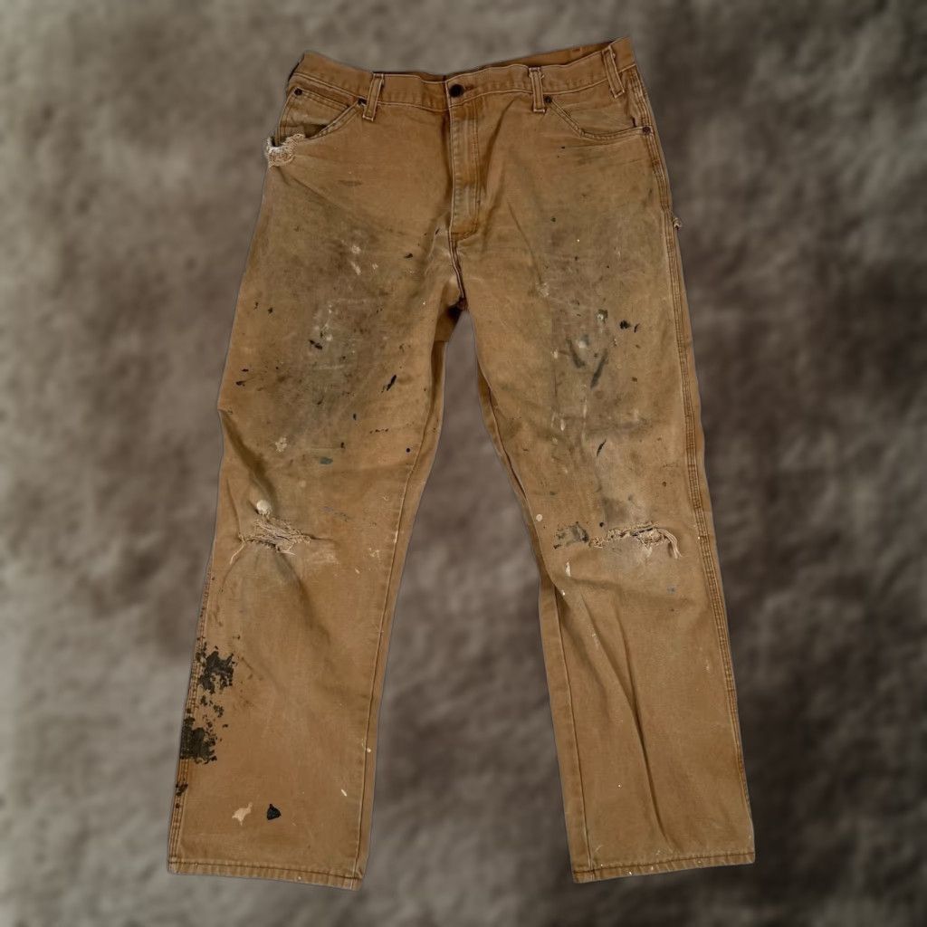 Dickies Dickies 874 Carpenter Canvas Pants Workwear Brown 36x32 Men's Straight Leg 5-Pocket 874 USA 90s Grunge Vintage? Wait no Vintage: No Size US 36 / EU 52 - 1 Thumbnail