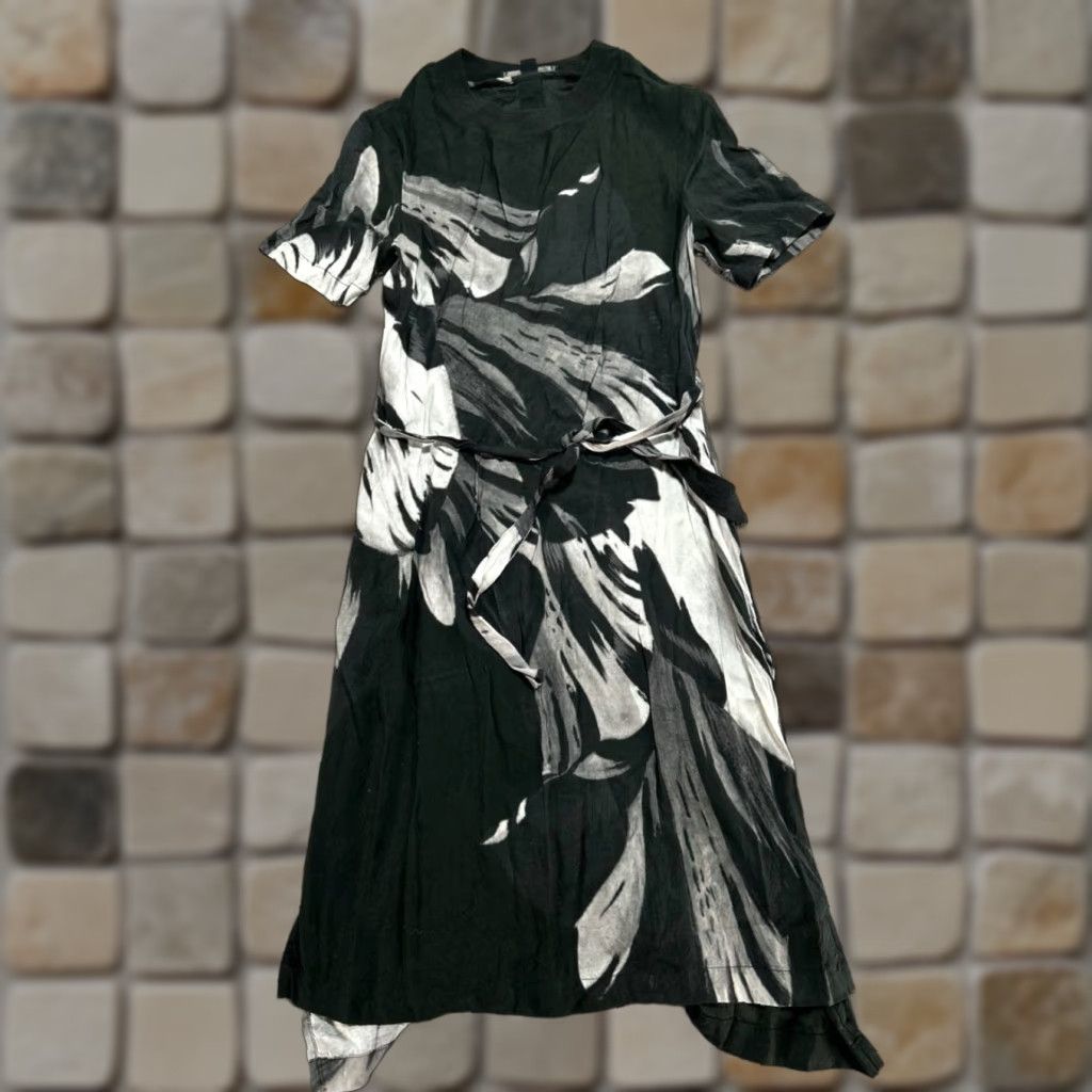 Allsaints AllSaints Dress Womens XS Black Belted Graphic Trace Kannur T Shirt Size XS / US 0-2 / IT 36-38 - 1 Thumbnail