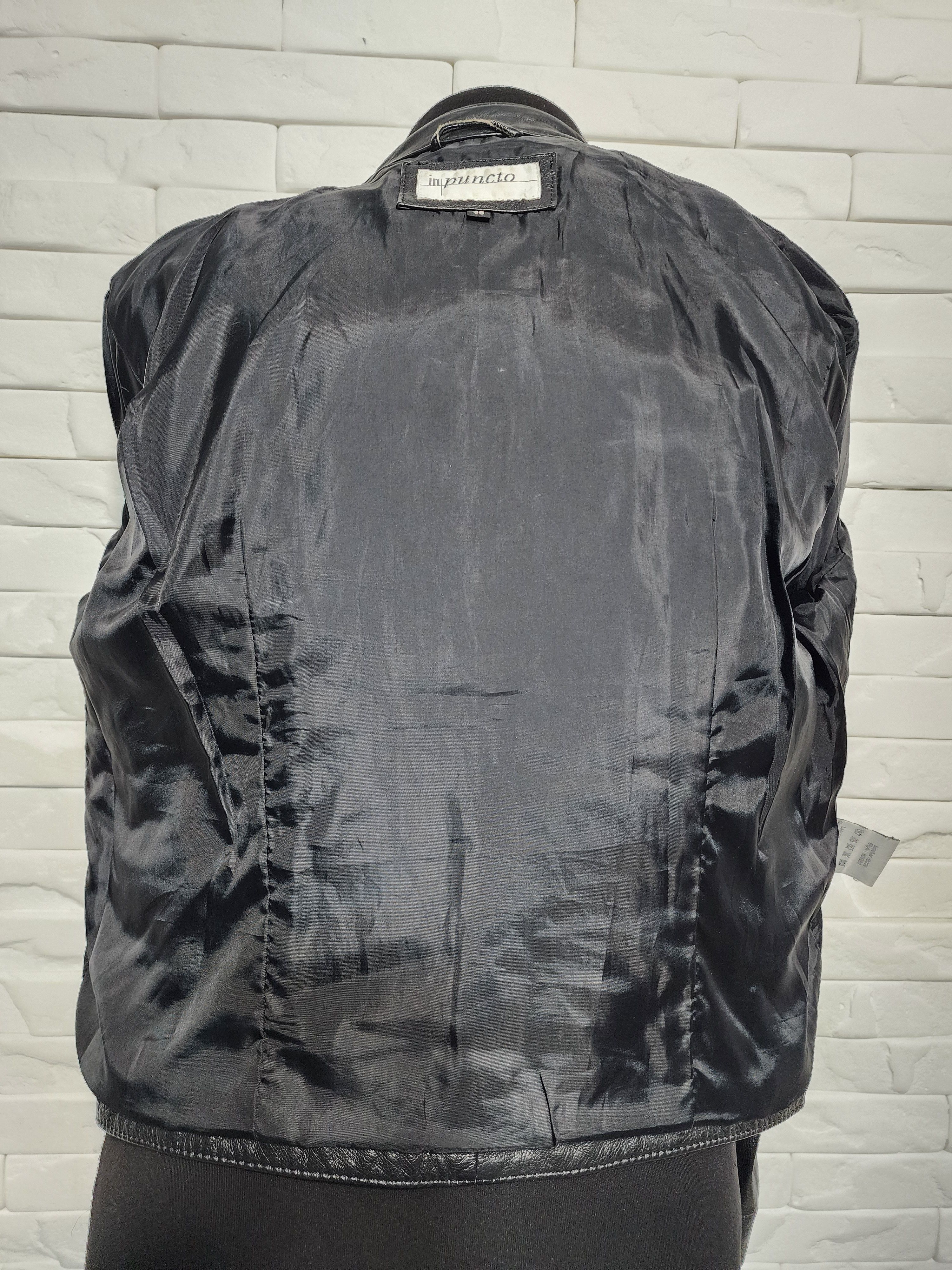 Other Black Leather Women's Jacket: Zippered Sport Style. Size M / US 6-8 / IT 42-44 - 7 Thumbnail