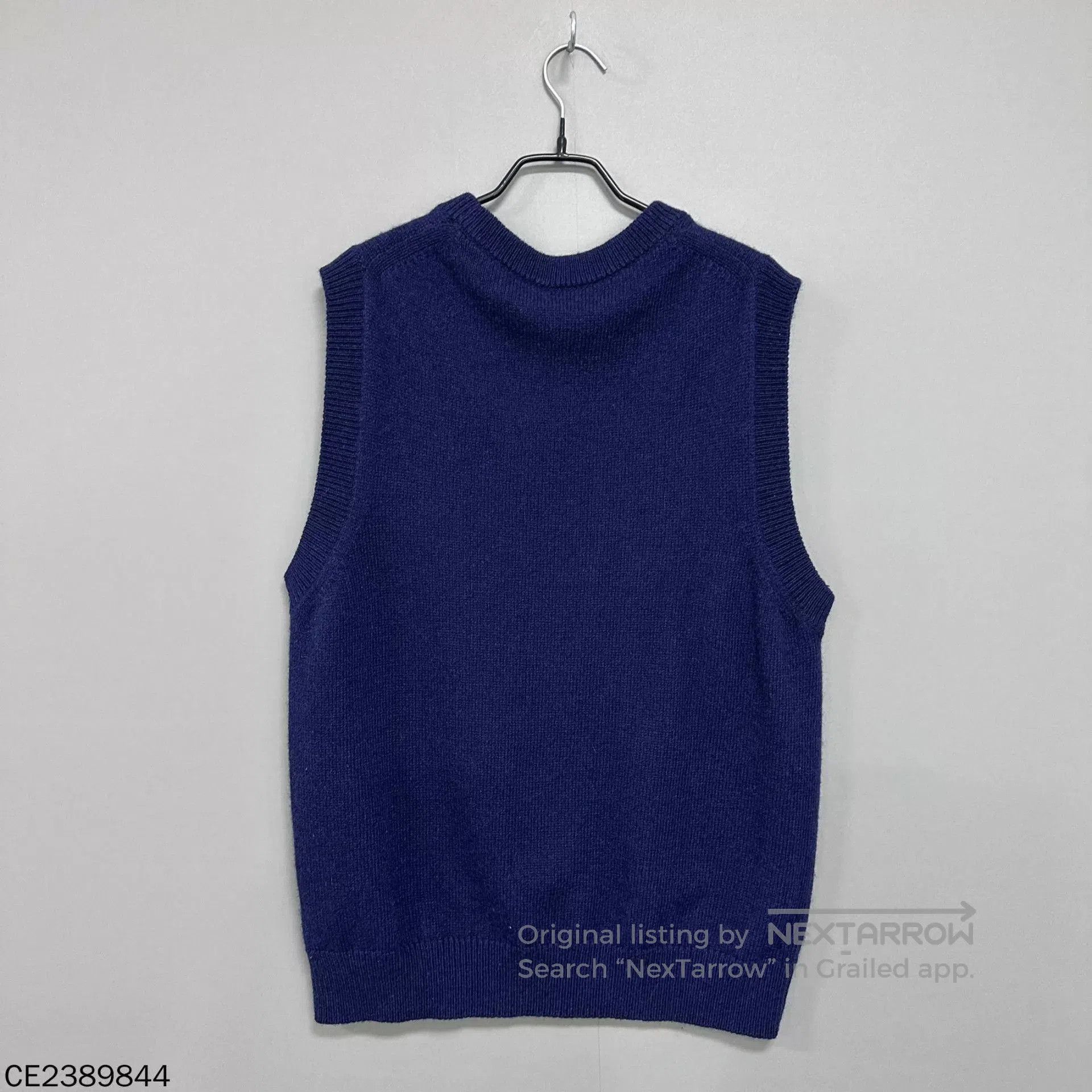 Dior Blue Sleeveless Knit Vest with Graphic Design. Size US M / EU 48-50 / 2 - 3 Thumbnail