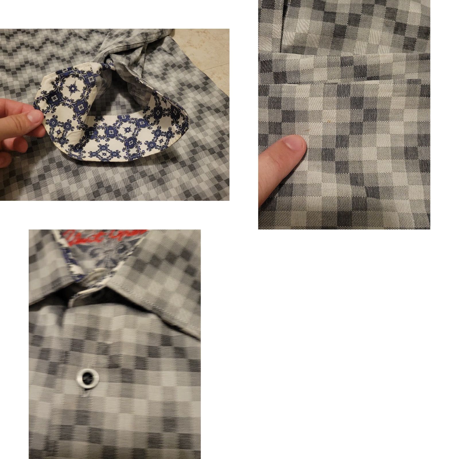 Robert Graham Robert Graham Geometric Pattern Flip Cuff Cotton Casual Dress Shirt Mens XL Size US XL / EU 56 / 4 - 8 Thumbnail