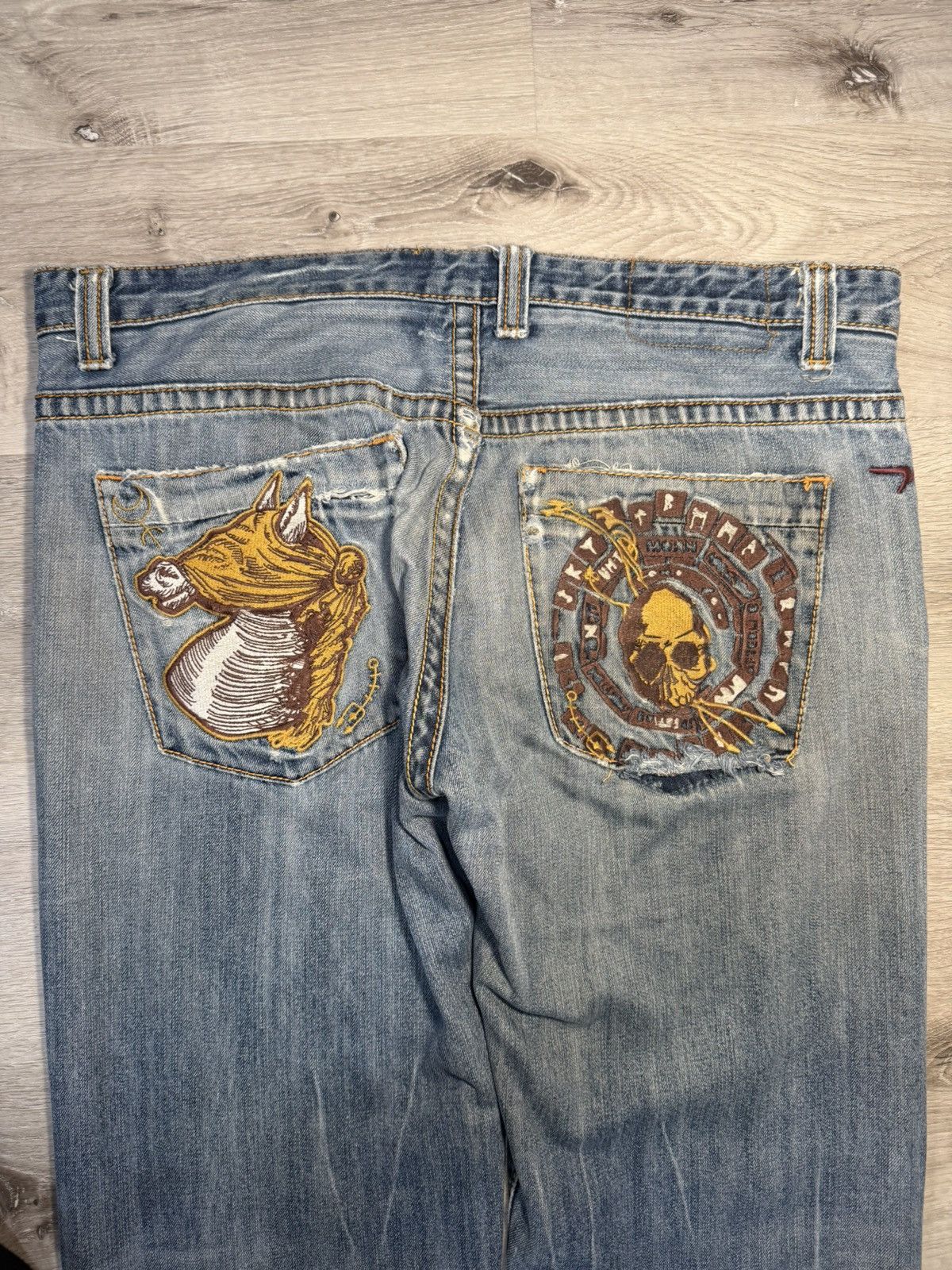 Vintage AZZURE “Voodoo Collection” Straight Fit Denim Size US 36 / EU 52 - 6 Thumbnail