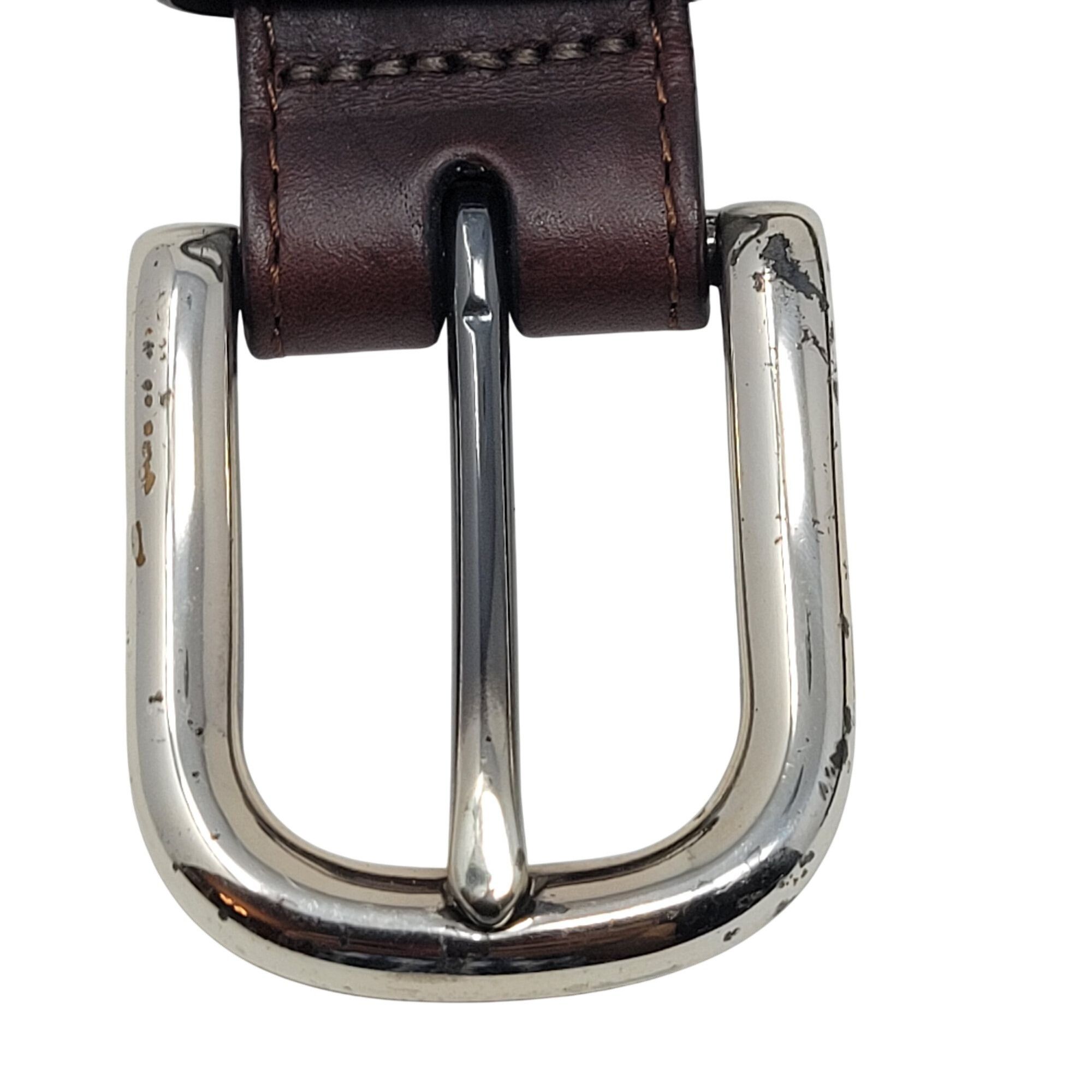 Brighton Vtg Brighton Mens Braided Leather Belt 36 Brown Silver Buckl Size 36 - 2 Thumbnail