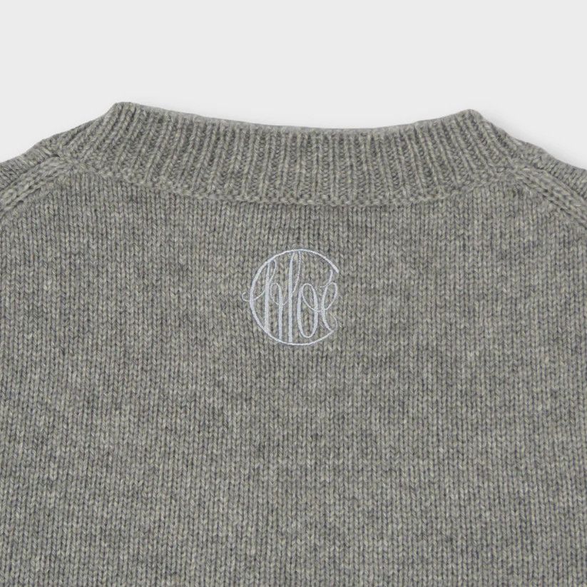 Chloe o1loc1c11025 Cotton Cardigan in Grey Size M / US 6-8 / IT 42-44 - 3 Thumbnail