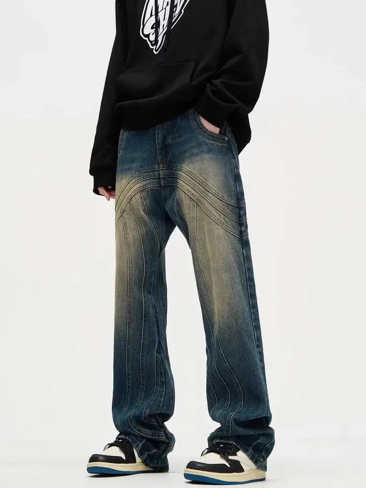 Japanese Brand × Vintage Y2k Hip Hop Street Casual Pants Loose Wide Leg Splice Size US 34 / EU 50 - 4 Thumbnail