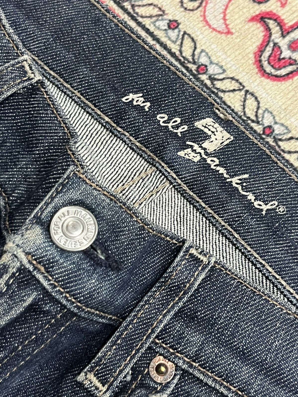 7 For All Mankind 7 For All Mankind Dark Blue Washed Flare Jeans Size 26" / US 2 / IT 38 - 5 Thumbnail