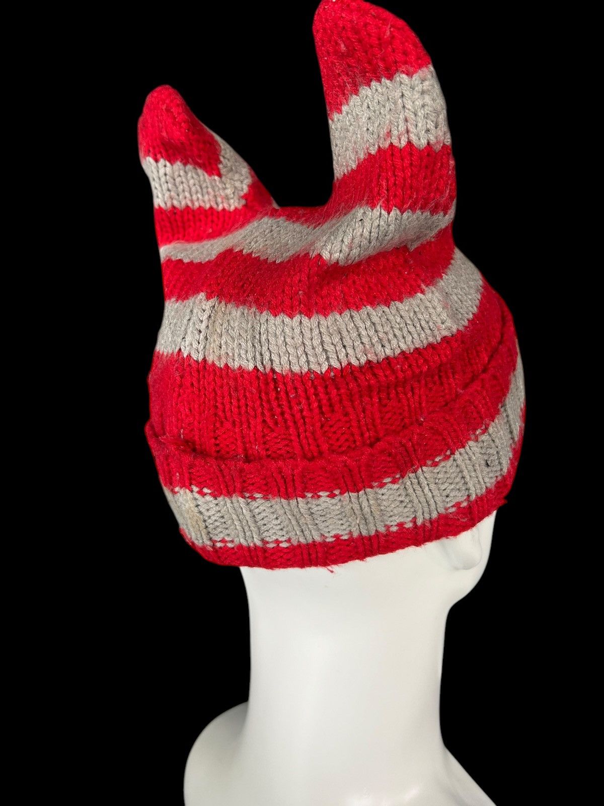 Japanese Brand × Kapital × Vintage Horn Devil Stripe Knitted Beanie Hats Rare ☠️☠️ Size ONE SIZE - 5 Thumbnail