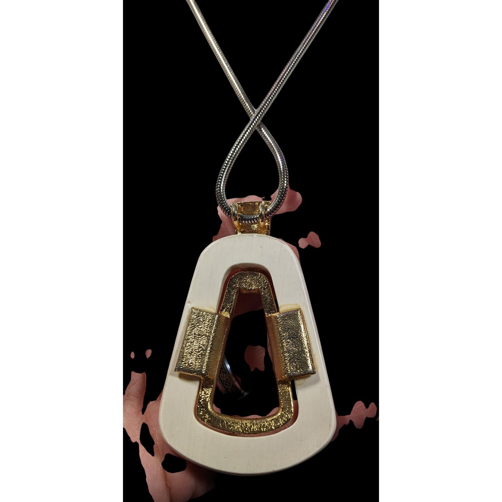 Other Vintage Lisner Art Deco Statement Pendant Necklace Size ONE SIZE - 3 Thumbnail