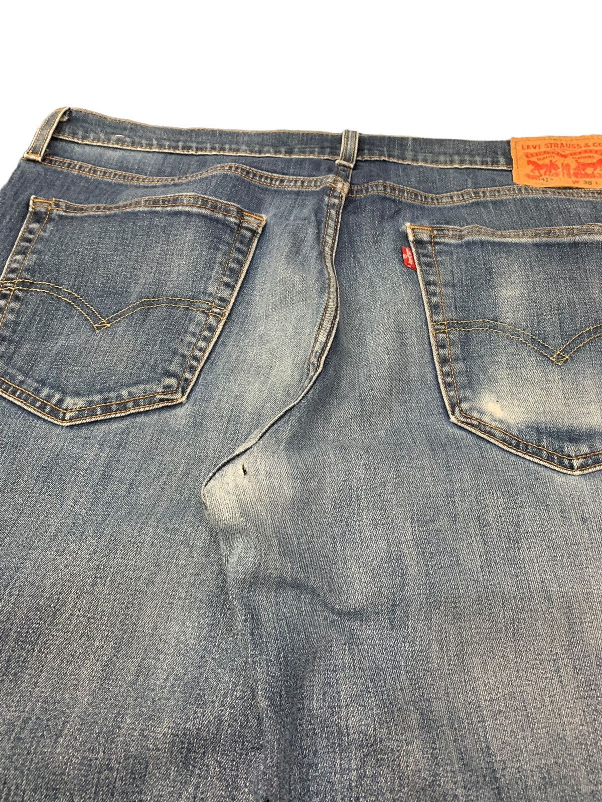 Levi's Levis 541 Stonewash Distressed Denim Pants (AB37) Size US 37 - 12 Thumbnail