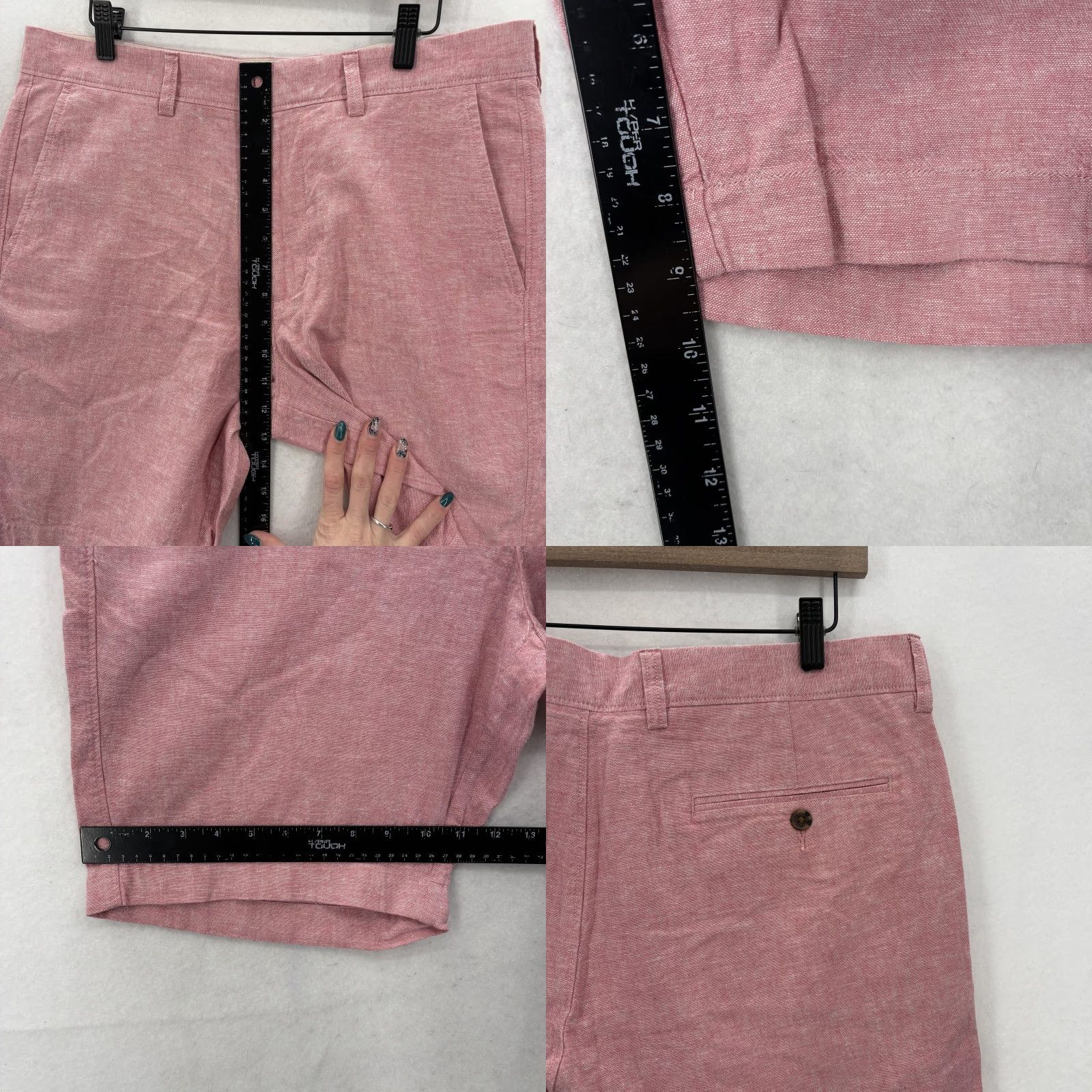 J.Crew J.Crew Shorts Mens 34 Pink Linen Cotton Chino Flat Front Casual Preppy Summer Size US 34 / EU 50 - 8 Thumbnail