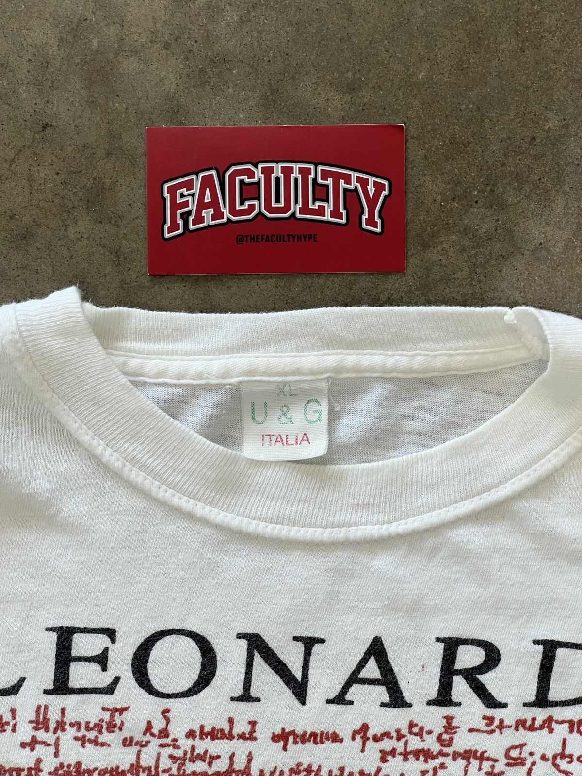 Vintage Vintage Leonardo Da Vinci Roma Bicycle Drawing Tee XL Size US XL / EU 56 / 4 - 3 Thumbnail
