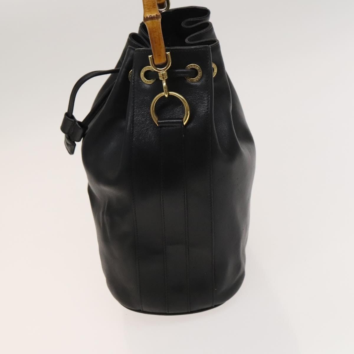 Gucci GUCCI Bamboo Hand Bag Leather Black Gold 001 2855 1657 0 Size ONE SIZE - 4 Thumbnail