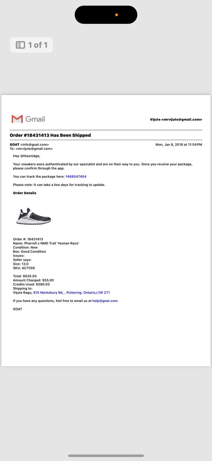 Adidas × Pharrell Pharrell x Adidas Human Race Oreo NMD Size US 13 / EU 46 - 11 Thumbnail