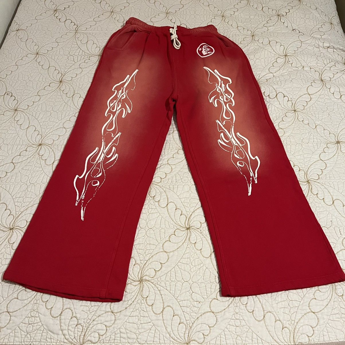 HELLSTAR Hellstar Records Red Flare Sweatpants size XXL Size US 44 / EU 60 - 1 Thumbnail