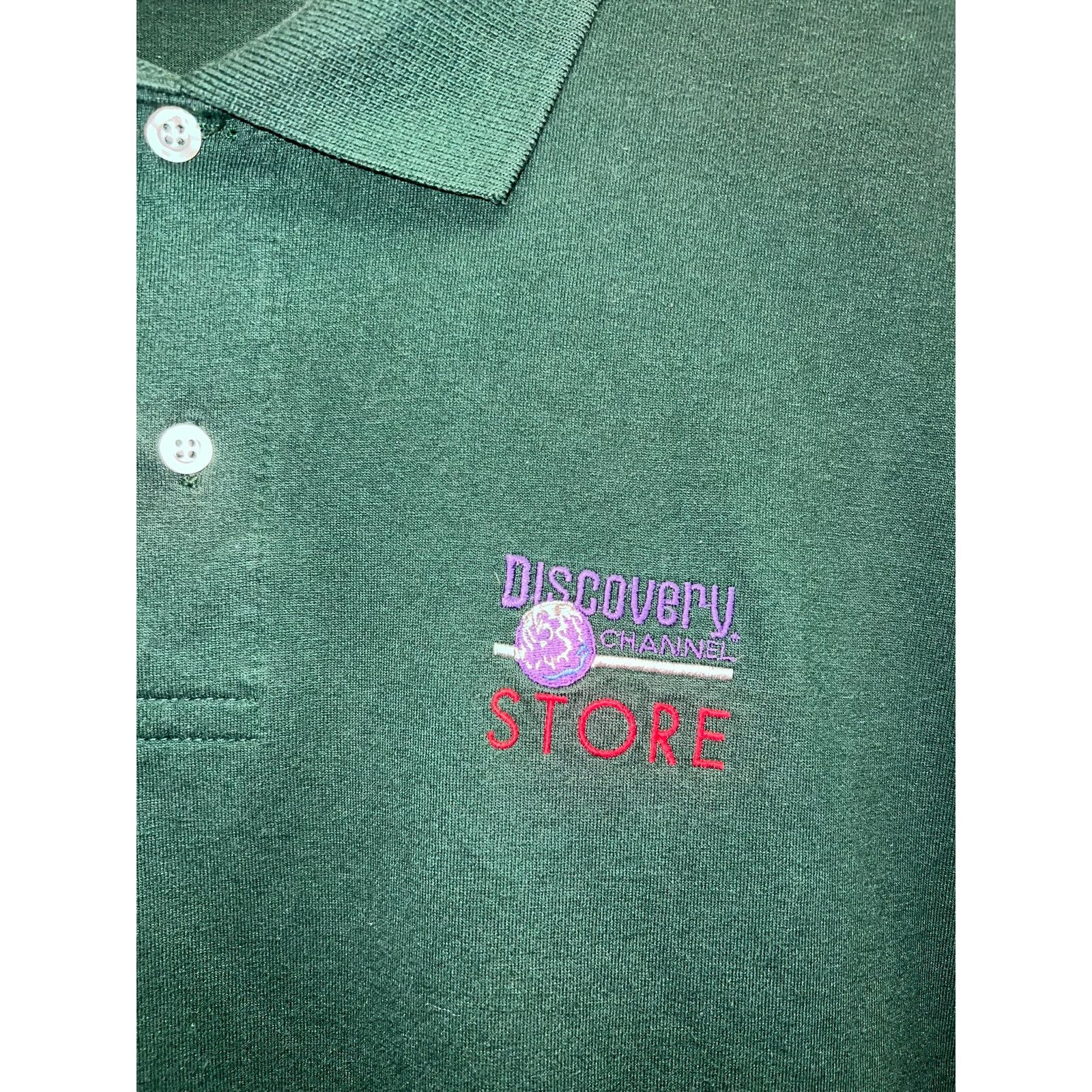 Jerzees Vintage Discovery Channel Shirt Polo Green Store Top 90s L Size US L / EU 52-54 / 3 - 3 Thumbnail