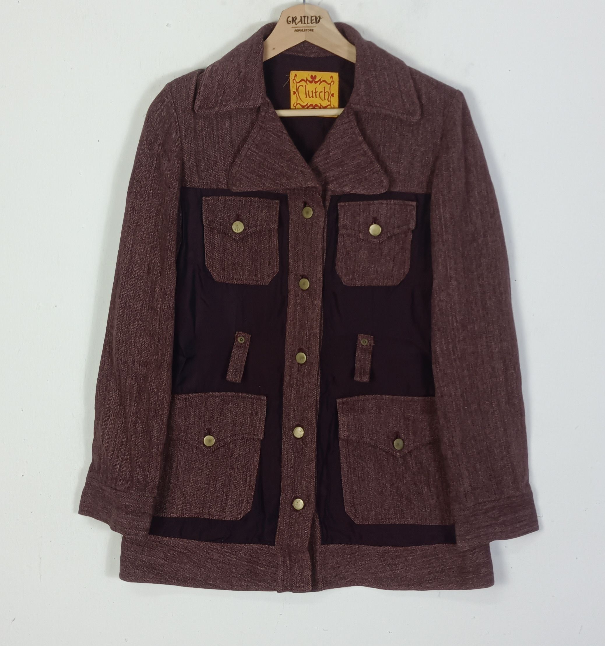 Japanese Brand Clutch Women Unlined Tailored Jacket Size S / US 4 / IT 40 - 1 Thumbnail