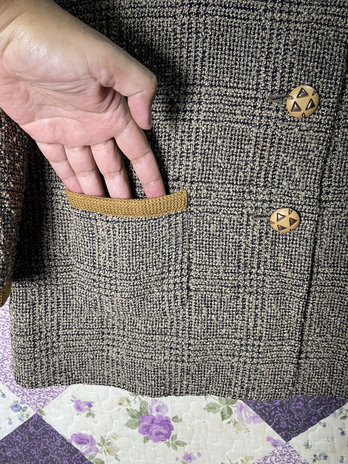 Handmade Vintage Handmande Cashmare & Wool Button Jacket Size US M / EU 48-50 / 2 - 7 Thumbnail