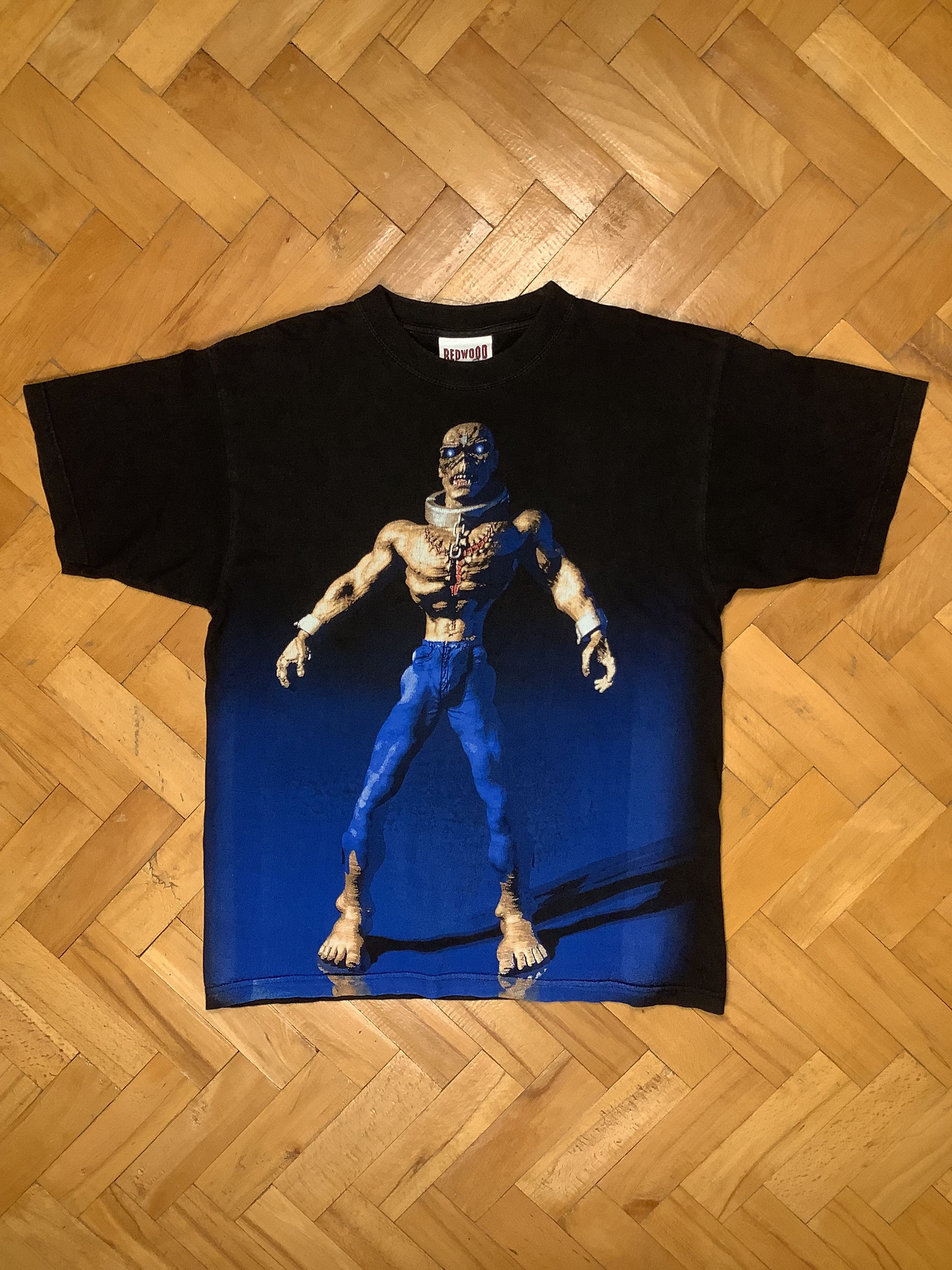 Band Tees × Iron Maiden × Vintage Vintage 1999 Iron Maiden Ed Hunter Europe tour tee Size US L / EU 52-54 / 3 - 1 Thumbnail