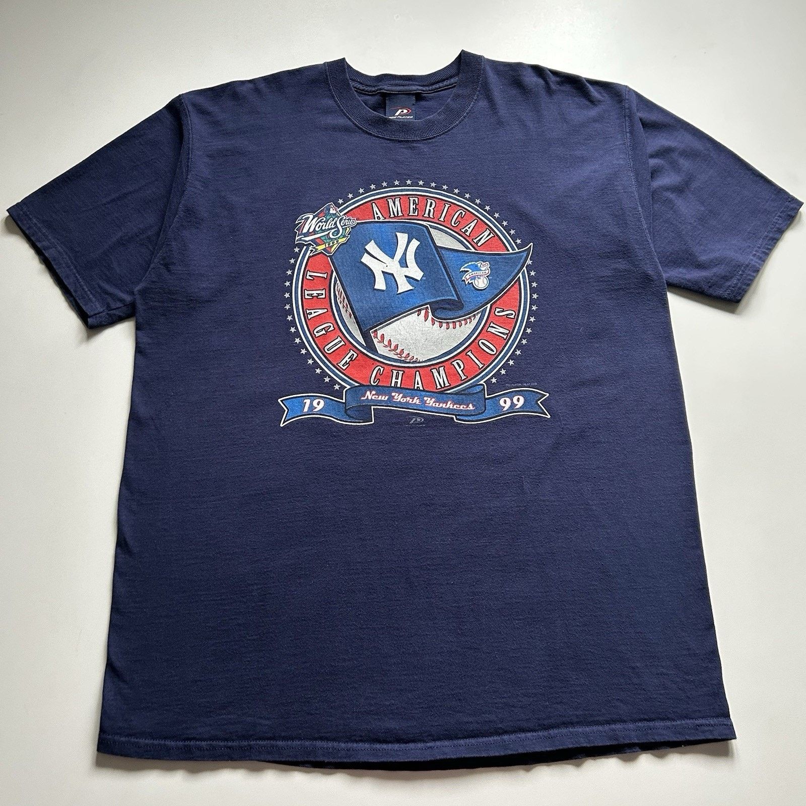 MLB Vintage 1999 New York Yankees T Shirt XXL 90s MLB Pro Player Size US XXL / EU 58 / 5 - 1 Thumbnail