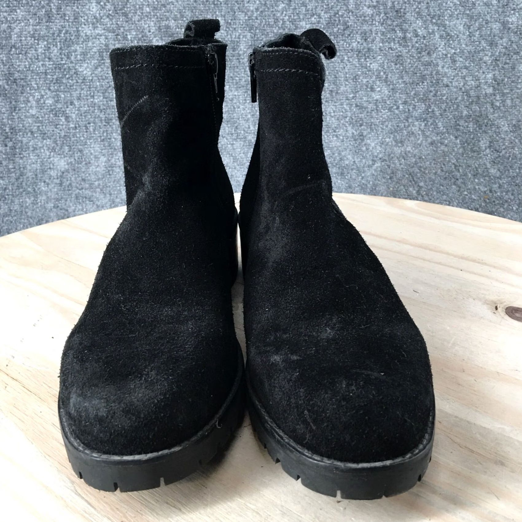 Vintage Diba Boots Womens Black True Casual Side Zip Chelsea Ankle Bootie Suede Size US 8 / IT 38 - 6 Thumbnail