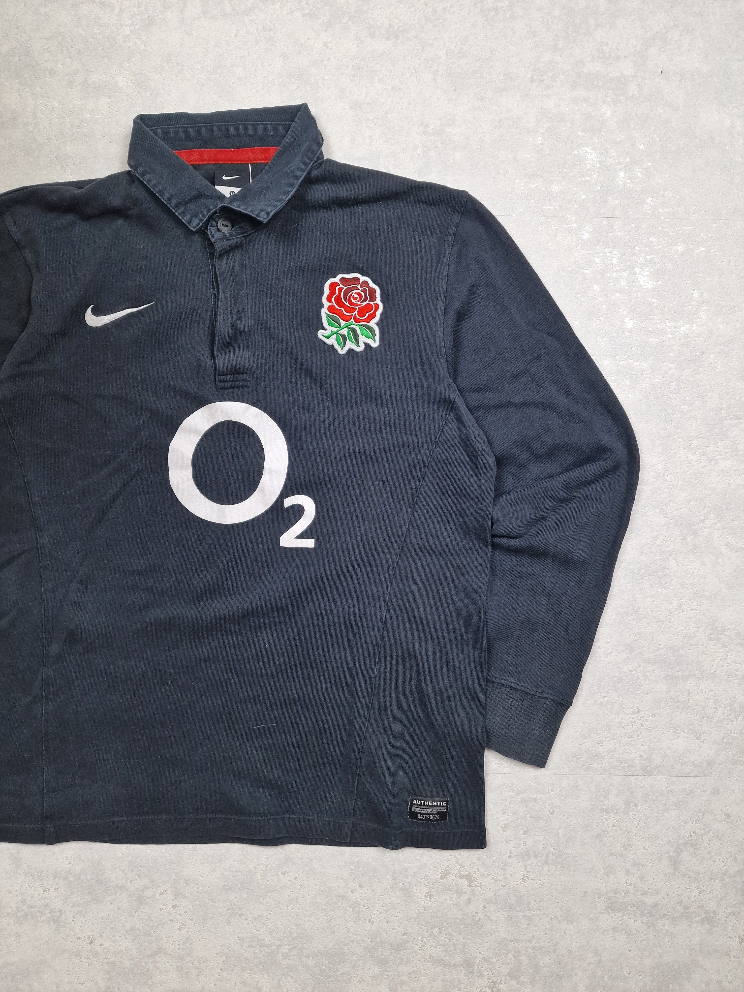 Nike × Vintage 90s Nike England Vintage Y2K Soccer Retro Longsleeve Polo Size US M / EU 48-50 / 2 - 3 Thumbnail