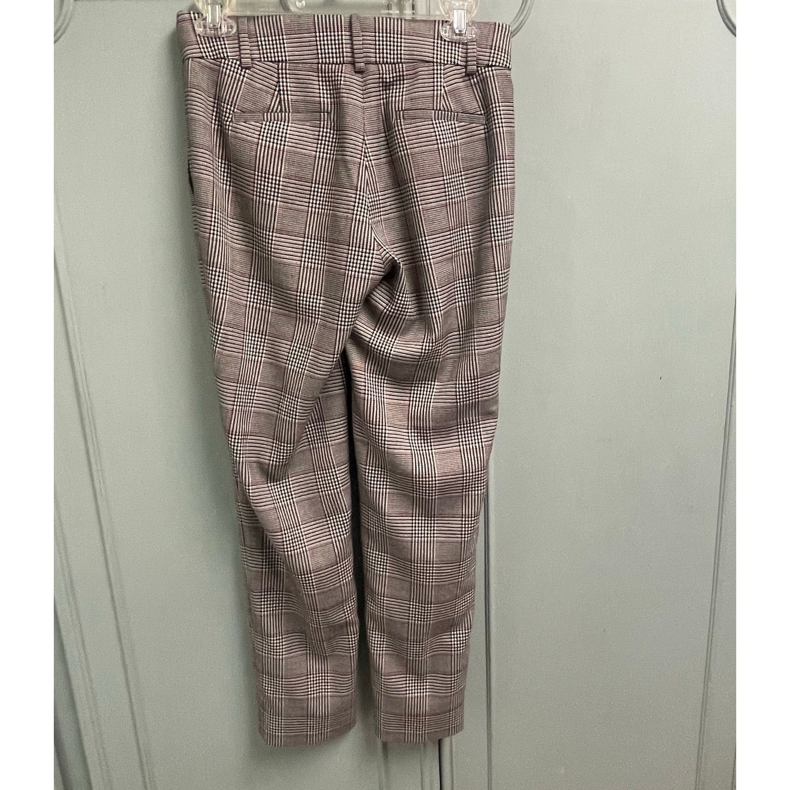 J.Crew J. Crew Womens Size 00 Black Plaid Dress Pants Career Size 24" / US 00 / IT 34 - 3 Thumbnail