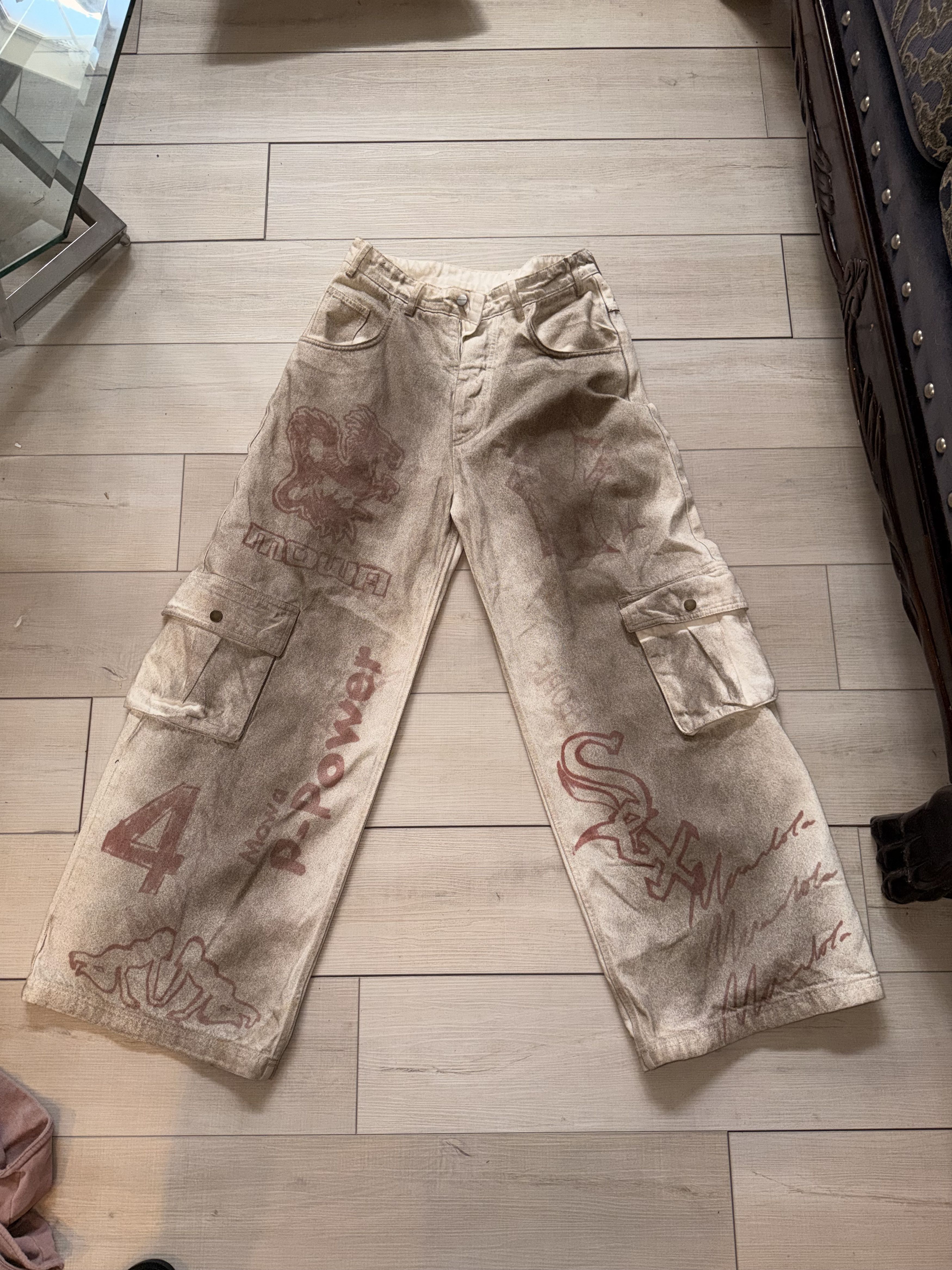 Travis Scott Cactus Jack Travis Scott x MOWALOLA Logo Trousers 'Ash Size US 32 / EU 48 - 1 Thumbnail