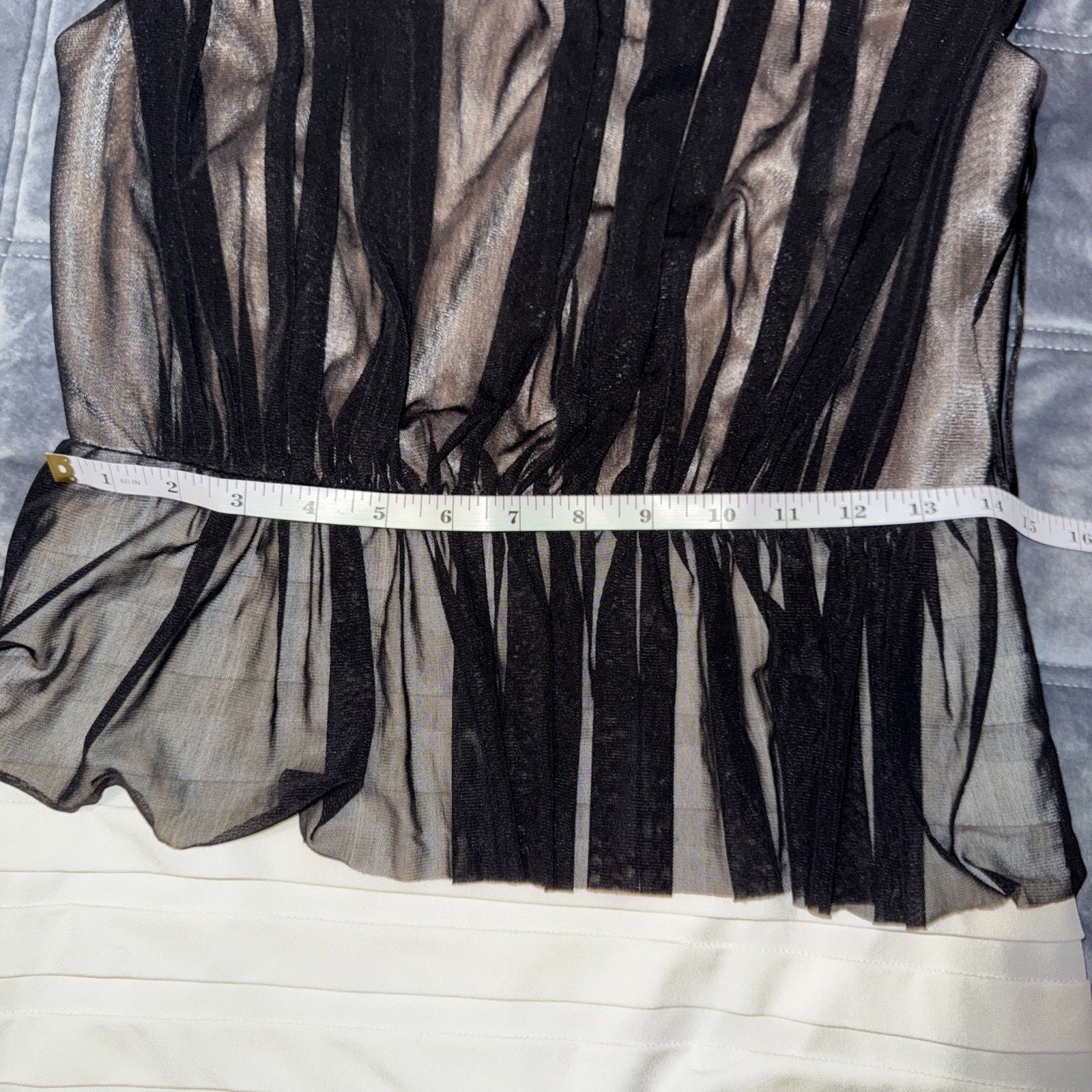 Other Women’s Black Sheer Peplum Pleated Dress Goth Party Sz 8 Size M / US 6-8 / IT 42-44 - 9 Thumbnail