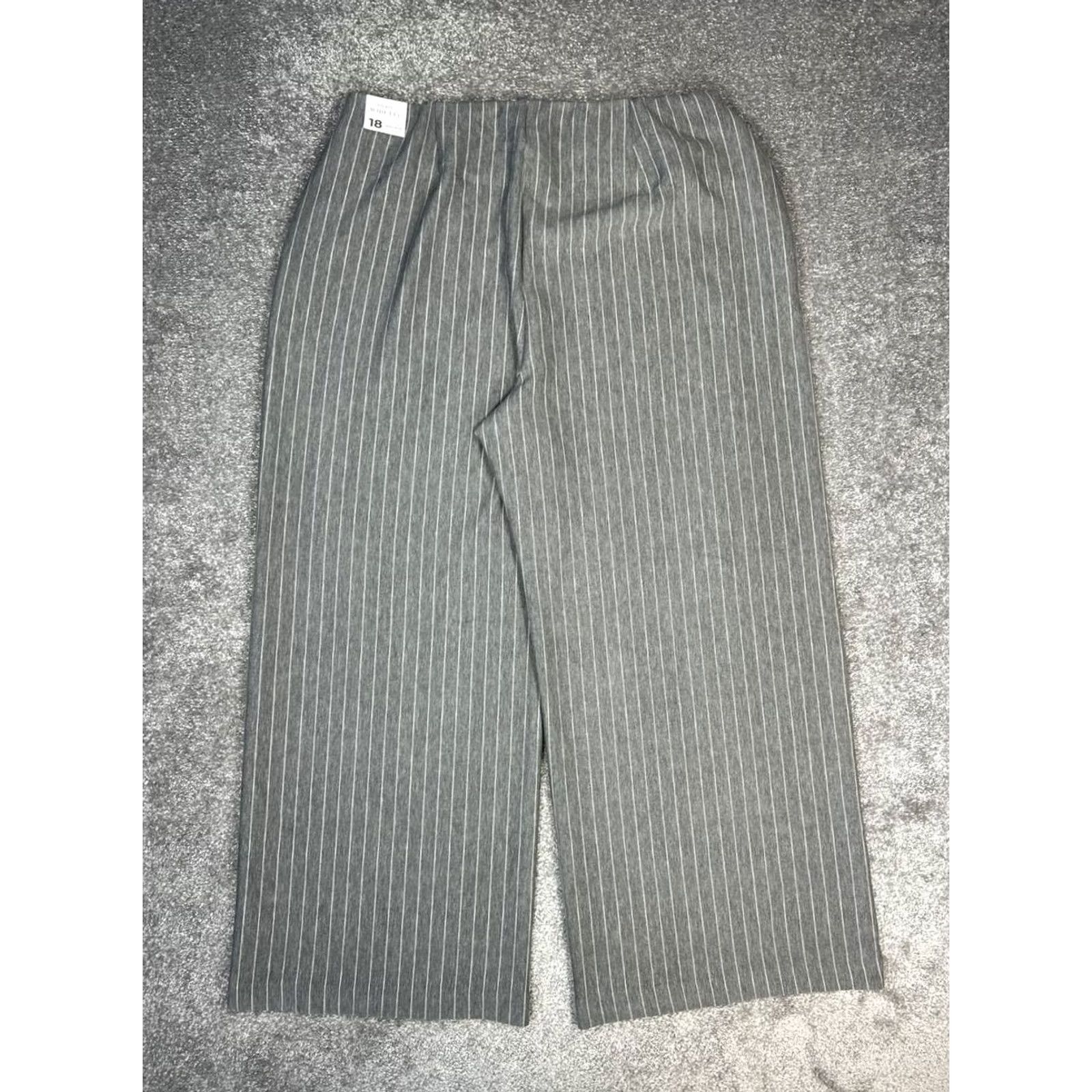Vintage Lane Bryant Journey Wide-Leg Pants Womens 18 Gray Stretch Knit High Rise New Pants Regular Gray 18 Womens Lane Bryant Journey Wide-Leg Pants Size 40" / US 18 - 2 Thumbnail