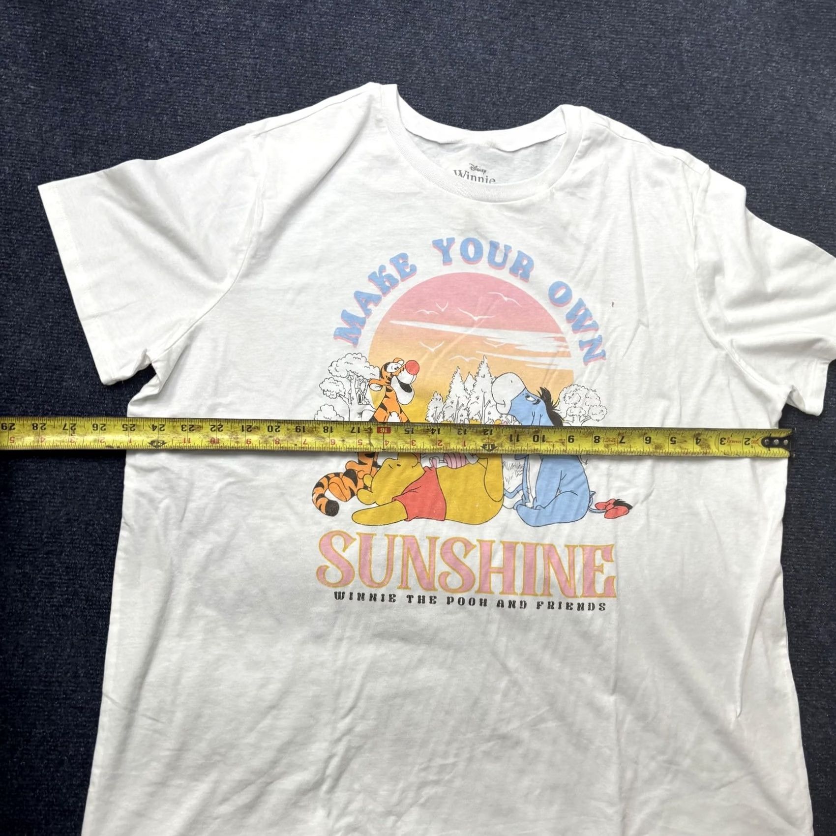 Disney Disney Winnie The Pooh Shirt Mens 3XL White Make Your Own Sunshine Tee T-Shirt Size US XXL / EU 58 / 5 - 4 Thumbnail