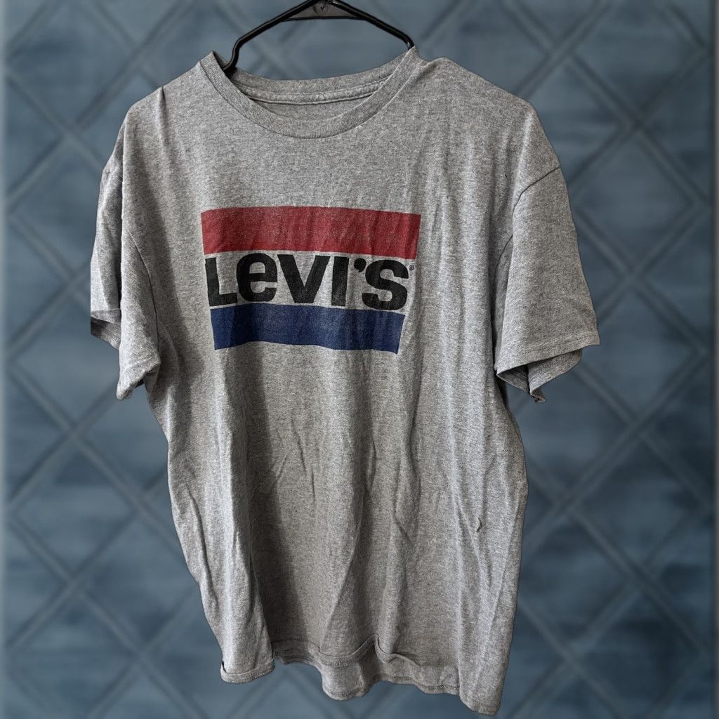 Levi's Levi's T-Shirt Adult Large Gray Big Logo Crew Neck Short Sleeve 90s Classic Mens Size US L / EU 52-54 / 3 - 1 Thumbnail