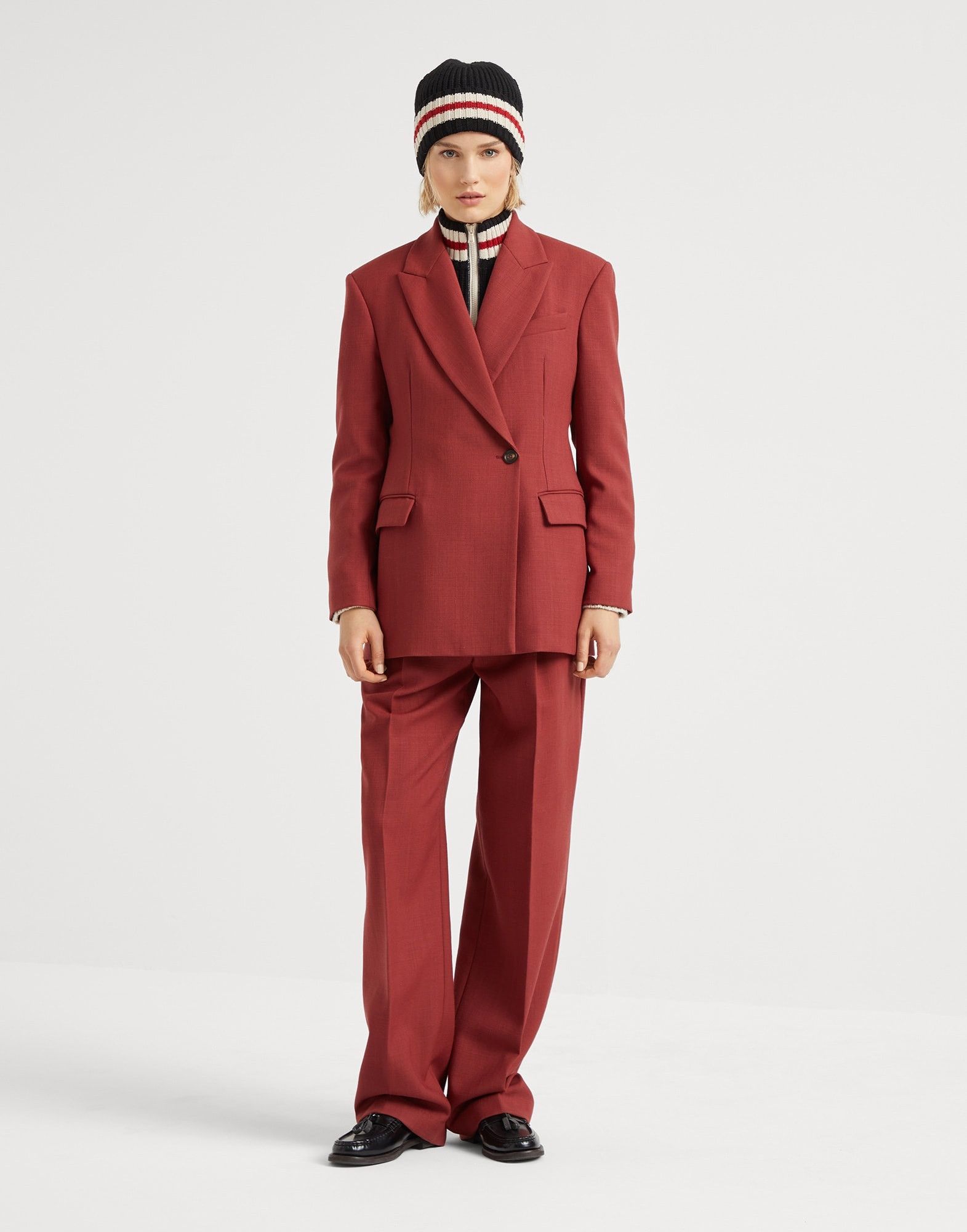 Brunello Cucinelli o1la1rc1a1025 Pants in Red Size 26" / US 2 / IT 38 - 4 Thumbnail