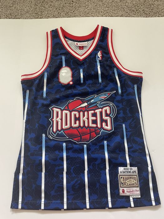 Bape Bape x Mitchell & Ness Rockets Swingman Jersey | Grailed