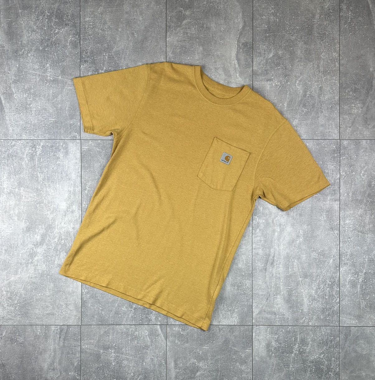 Carhartt Carhartt Mustard Small Tab Logo Mens Basic T-Shirt Size US S / EU 44-46 / 1 - 1 Thumbnail