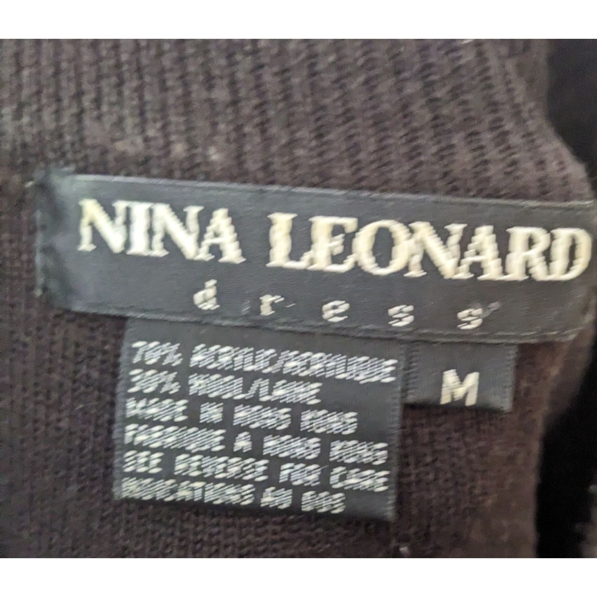 Other Lina Leonard Modest Long Sleeve Black Sweater Dress Size M / US 6-8 / IT 42-44 - 4 Thumbnail