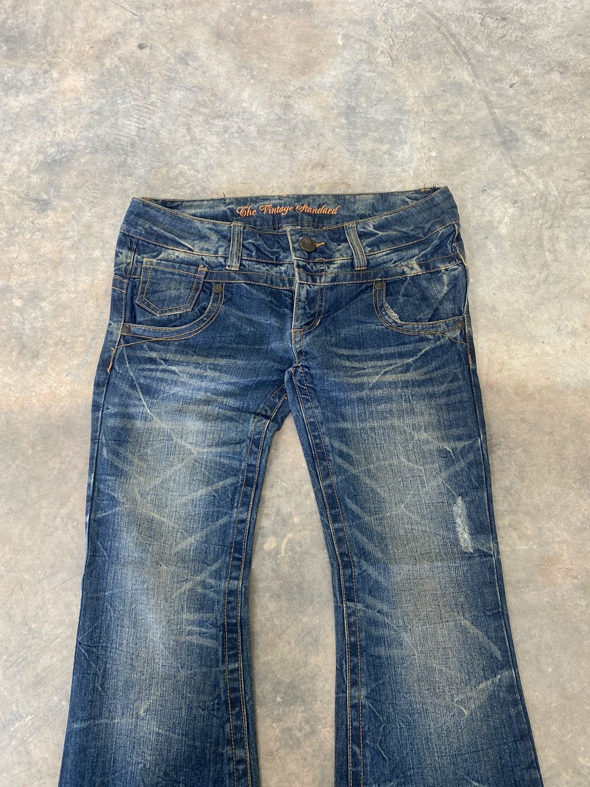 Hysteric Glamour × Japanese Brand × Le Grande Bleu (L.G.B.) Sick☠️ Jesse Logan Flare Jeans Rare 90s Size US 35 - 5 Thumbnail